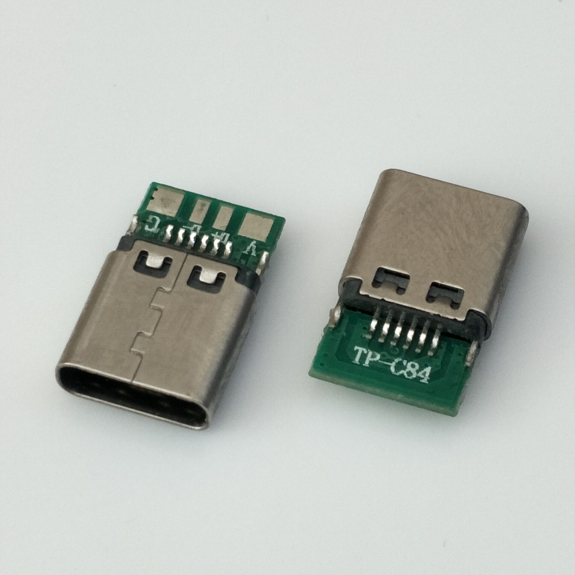 焊线式TYPE-C 夹板母座 12PIN 带PCB板 USB 3.1 短体母座 铆合款.jpg