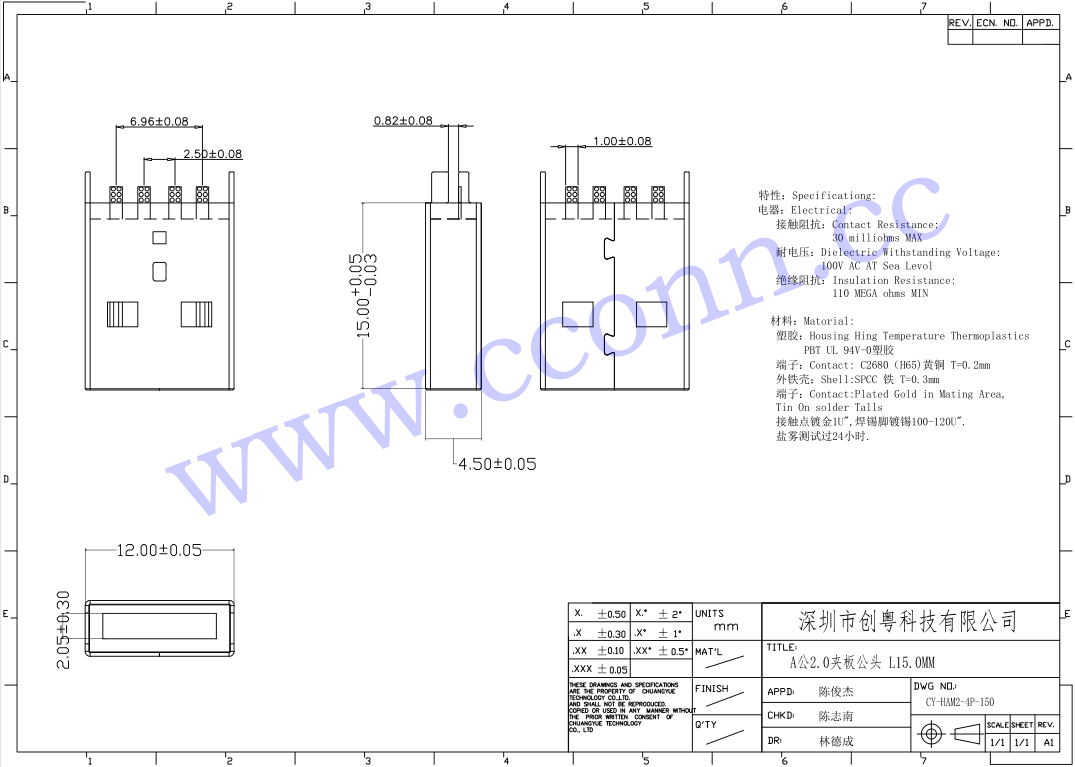 USB A公2.0夹板公头 L15.0MM.jpg